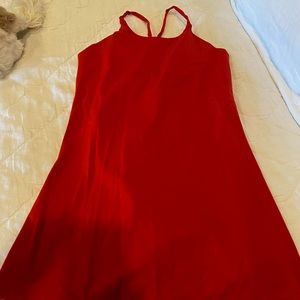 Red athletic tank top